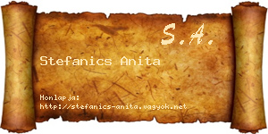 Stefanics Anita névjegykártya